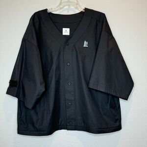 MAGNLENS Zip‎ Off Baseball Shirt Black MED